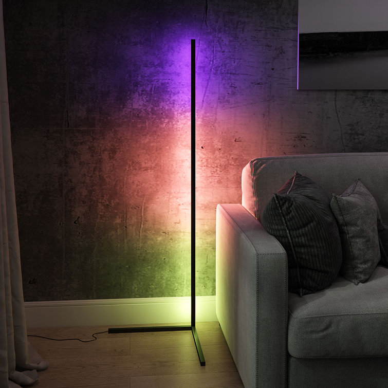 Office Products Clear Column Floor Lamp，LKUA Modern LED Corner Standing